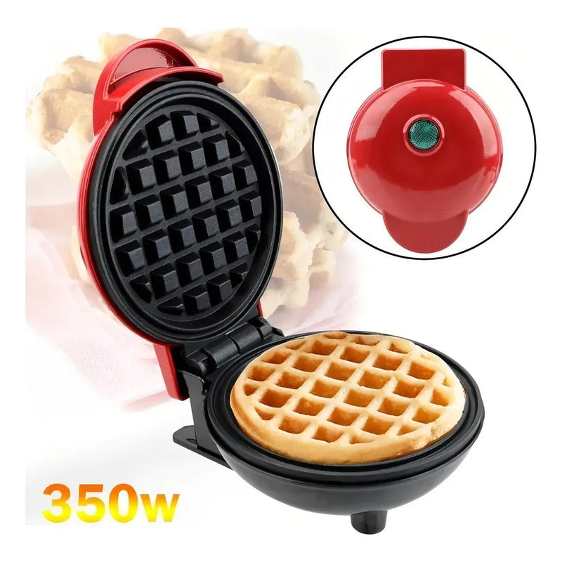 Mini Wafflera Eléctrica Redonda Arca 350w Para Desayuno
