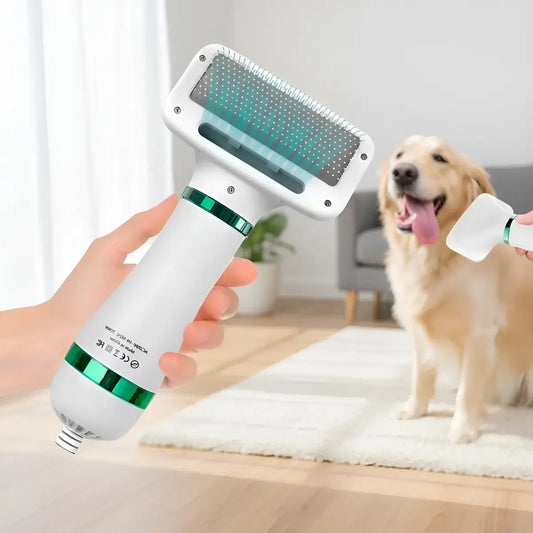 Cepillo Secador Quita Pelos Mascotas Perro Gato Saca Pelusas Blanco