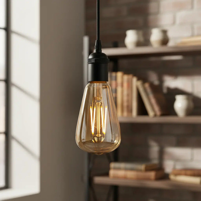 Pack X3 Ampolleta Retro Led Vintage Luz Calida 4w Amarillo