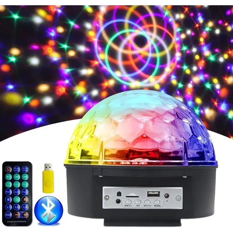Bola Disco Rítmica Luces De Fiesta Bola Parlante Bt