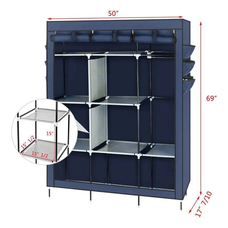 Practico Armario Closet Ropero Armable Grande Organizador