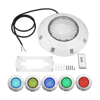 Lámpara Led Sumergible Rgb De 24w Con Control Remoto Para Piscina