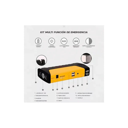 Arrancador Portátil Partidor J12 20w Para Auto Y Camioneta