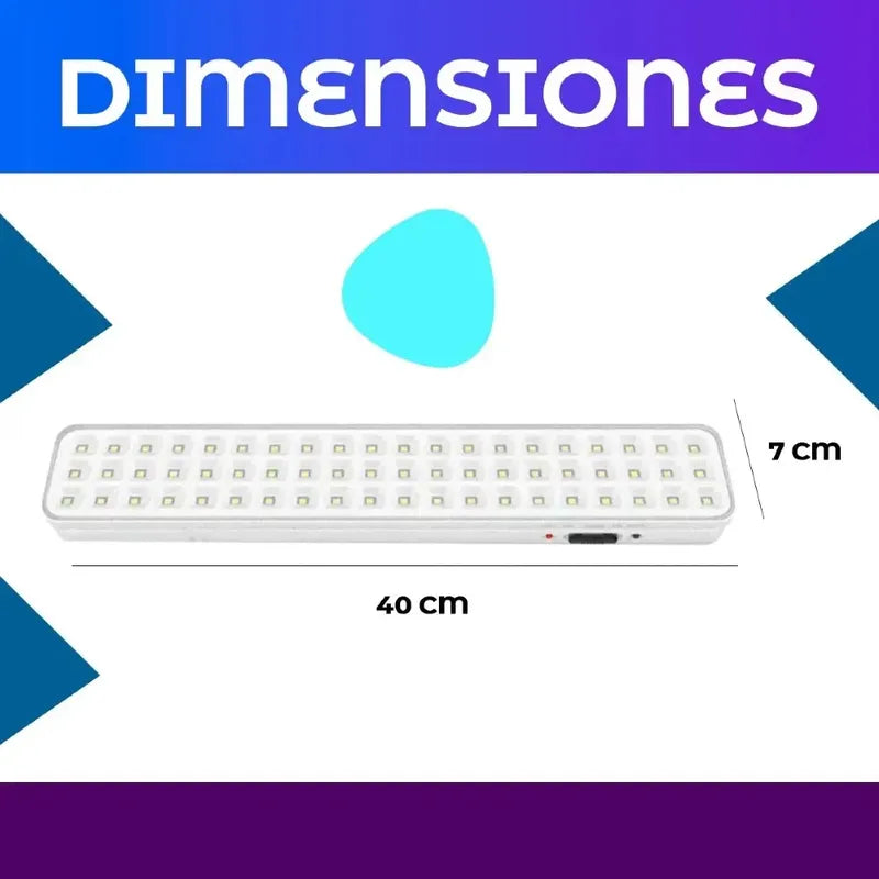 Lámpara Led De Emergencia Recargable 24 Horas Modelo Ca-629 Blanco
