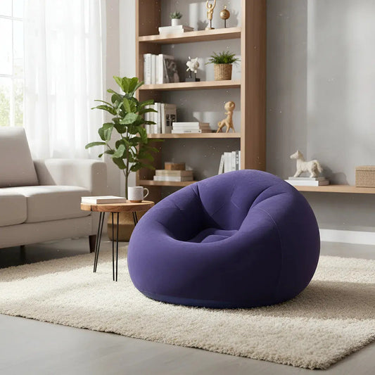 Puff Redonda Cama Figoimport 1 Plaza Azul