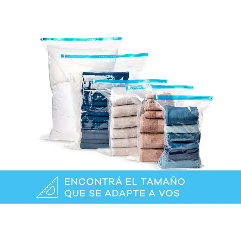 Bolsas Al Vacio Comprimir Ropa 60 X 80 Cm Pack 6