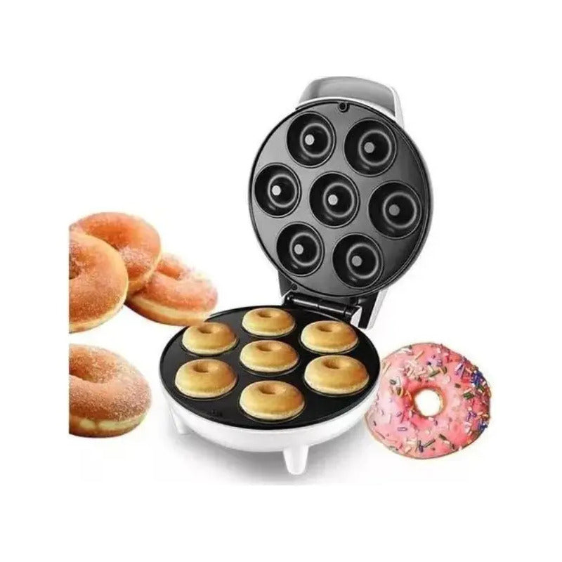 Maquina Donuts Blanco Maquina Para Hacer Donas Antiadherente Crepe Mini Donas Postres 7 Rosquillas Qatarshop Electrica Donuts Maker Blanco