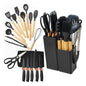 Utensilios De Cocina Mango Madera Punta Silicona Set X 19
