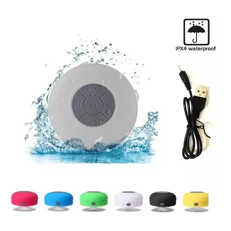 Parlante Manos Libre Pack X2 Para Ducha Impermeable Colores