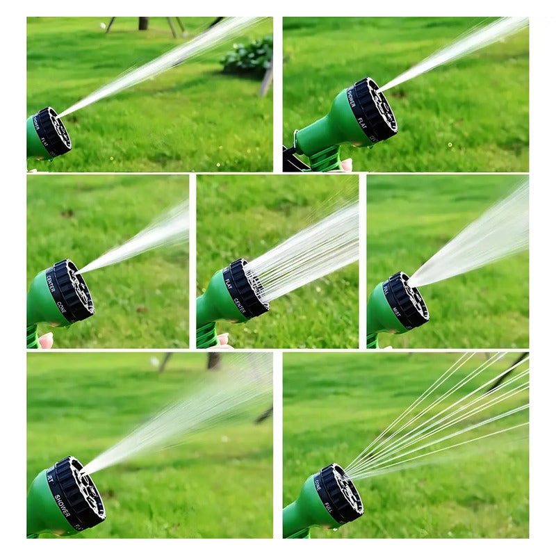 Manguera Retráctil Expandible Magic Hose 45m Verde Jardín Conecta Pitón Verde