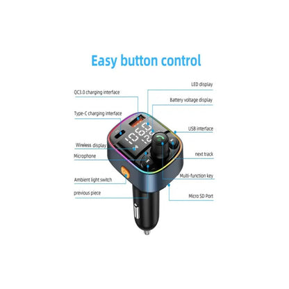 Transmisor Fm Bluetooth Cargador Auto Generic Pd-qc30