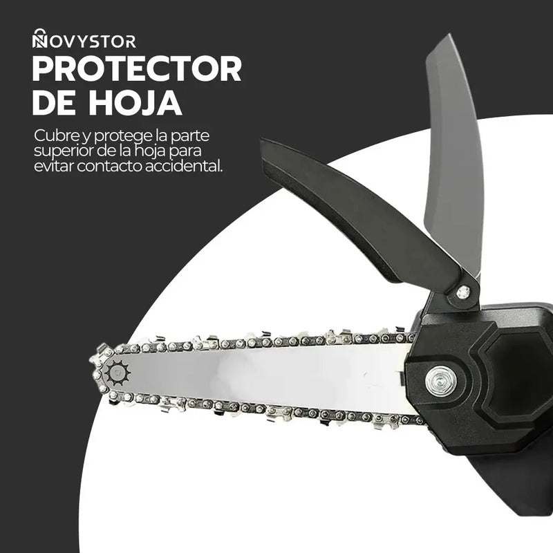 Motosierra Eléctrica Inalambrica Portátil De 6 Pulgadas Negro