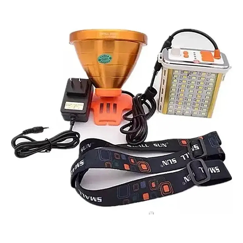 Linterna Foco Led 800w (reales) Caza Camping Minero Lampara Linterna Naranja Luz Blanco