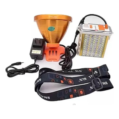 Linterna Foco Led 800w (reales) Caza Camping Minero Lampara Linterna Naranja Luz Blanco
