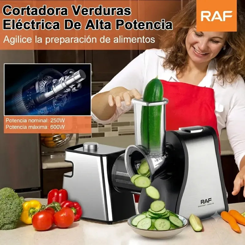 Rallador Eléctrico Cortador De Verduras Utensilios De Cocina Negro