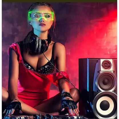 Lentes Luminosas Led Con Efectos De Luz Para Fiestas Y Eventos  Recargables Usb Transpartente Lujo