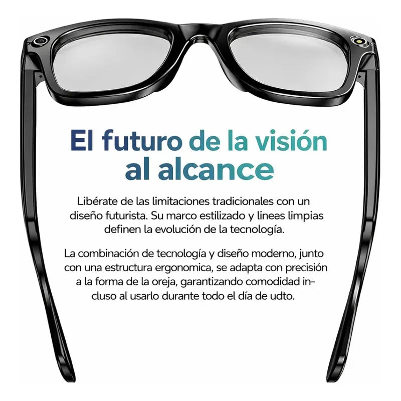 Lentes Smart G5 Asistente Voz Camara Fotos Y Musica Estándar Negro