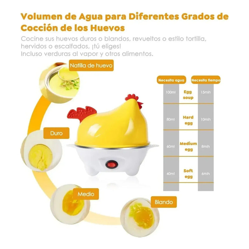 Maquina Hervidor De Huevos Cocina Hogar Amarillo