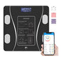 Bascula Digital Electrónica Medidor Peso Y Grasa Corporal Negro