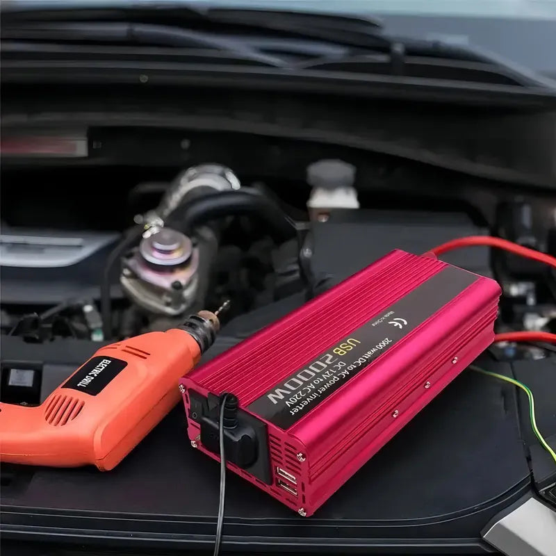 Convertidor Inversor 12v 220v 2000w Auto Usb Camping