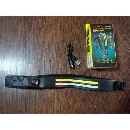 X2 Linterna Led Frontal De Cintillo Cabeza Es Recargable  Blanco Negro