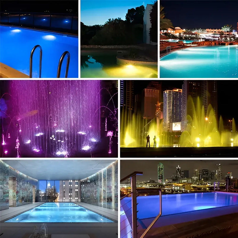 Foco Led Rgb De Piscina Subacuático Con Control Remoto Ip68 De Figoimport