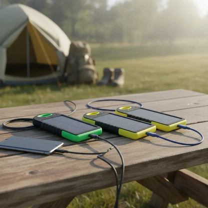 Cargador Solar Portátil Power Bank 6800mah Usb Doble Salida Variado