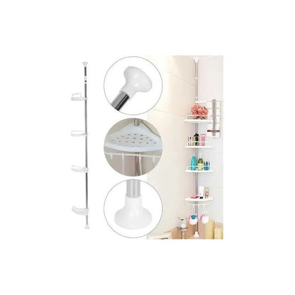 Organizador Esquinero Ducha Baño Multiuso 4 Pisos Ajustable