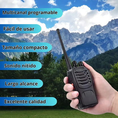 Walkie Talkie Baofeng 888-s Radio Transmisor Doble Negro