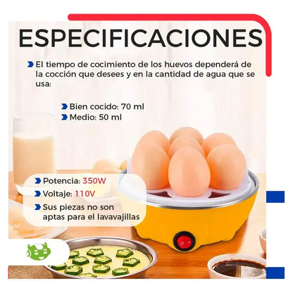 Maquina Hervidor De Huevos Cocina Hogar Amarillo