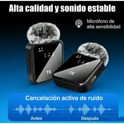 Micrófono Inalámbrico Lavalier Figoimport M9 Omnidireccional Con Clip Para Ios Y Android Negro