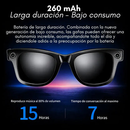 Lentes Smart G5 Asistente Voz Camara Fotos Y Musica Estándar Negro
