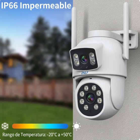 Camara Seguridad WiFi Exterior PTZ Vision Nocturna Audio Bidireccional Tasbel Inalambrica Nube MicroSD